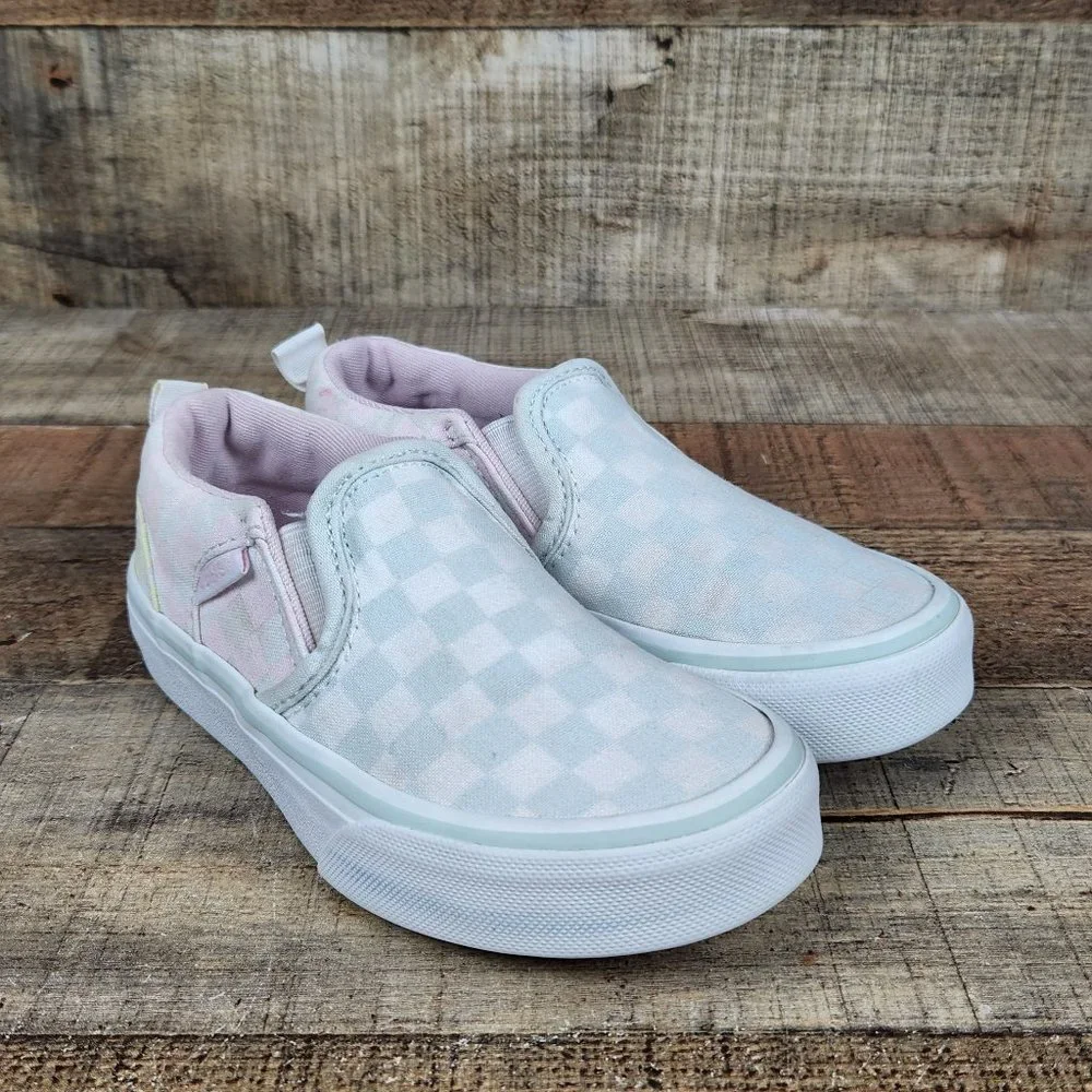 Vans Classic Slip On Checkered Toddler Sz 11 Colorful Casual Sneakers School - Picture 1 of 9